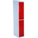 Clothing cabinet, red/grey 2 doors 1920x350x550