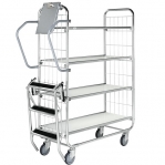 Flexibel shelf trolley 4 shelves, 815 x 470 x 1590, 250kg