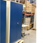 EXTRA STORT Plåtskåp 4 hyllor, 1950x1100x550 Mindre fraktskador