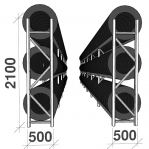 Tyre racking for a 40-foot container