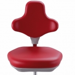 Lab Chair red with castors