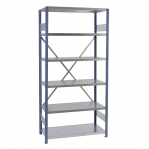 Starter bay 2500x1000x500 200kg/shelf,6 shelves, blue/Zn