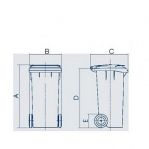 Refuse bin 240L