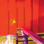 Welding curtain red 2x300mm/meter