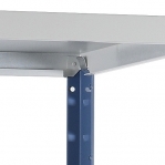 Stålhylla startsektion 2100x1000x300 200kg/hyllplan,5 hyllor, blå/galv