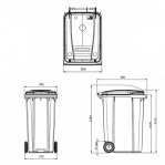 Refuse bin 360L