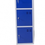Storage locker, blue/grey 5 compartments 1920x350x550