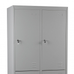 2-tier locker, 4 doors, 1820x800x500 RAL7035 Knocked Down