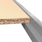 Lagerhylla med hjul 2100x1800x600, 3 balkplan med spånskiva 22 mm MAXI