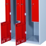 Clothing cabinet, red/grey 2 d/Z-model, 1920x800x550