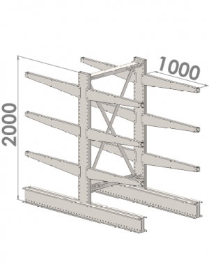 Starter bay 2000x1000x2x1000,4 levels