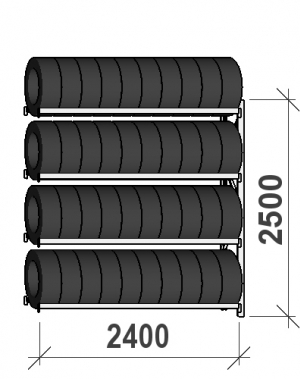 Add On Bay 2500x2400x500, 4 levels