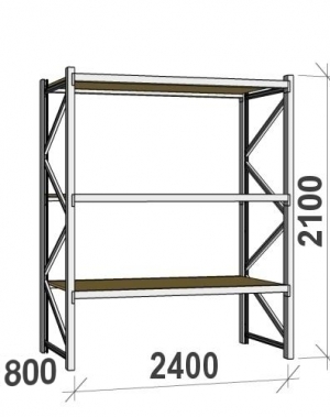 Laoriiul põhiosa 2100x2400x800 300kg/tasapind,3 PLP tasapinda