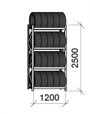 Starter bay 2500x1200x500,4 levels