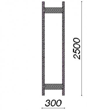 Side frame 2500x300