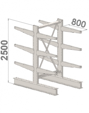 Starter bay 2500x1000x2x800,4 levels