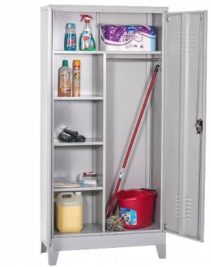 Steel Wardrobe 1900x900x500 RAL 7035 with feet 115 mm CLICK