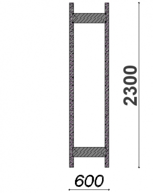 Gavel 2300x600 ZN, Kasten