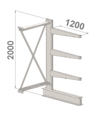 Add On bay 2000x1500x1200,4 levels