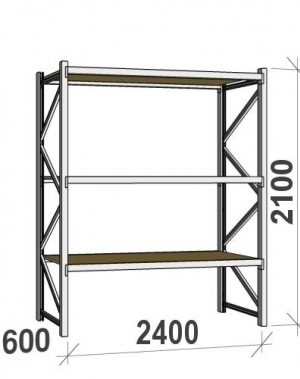 Laoriiul põhiosa 2100x2400x600 300kg/tasapind,3 PLP tasapinda