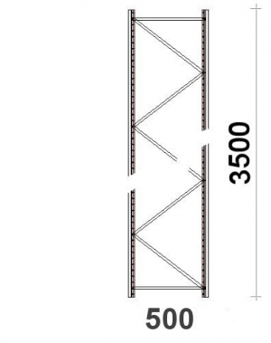 Hyllgavel 3500x500 mm MAXI