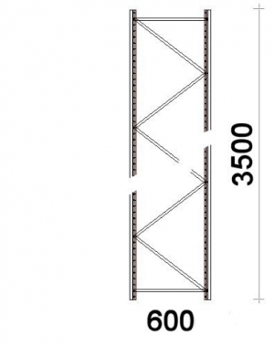 Hyllgavel 3500x600 mm MAXI