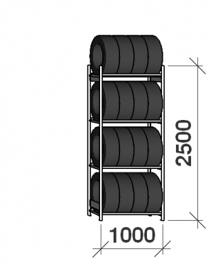 Starter bay 2500x1000x600,4 levels