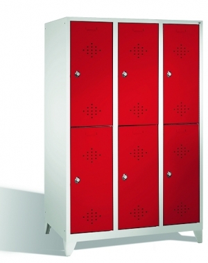 2-tier locker, 6 doors, 1850x1200x500 mm