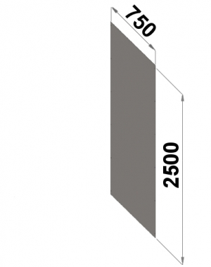 Back sheet panel 2500x750