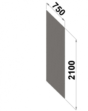 Perforerad ryggplåt 2100x750