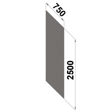 Perforerad ryggplåt 2500x750