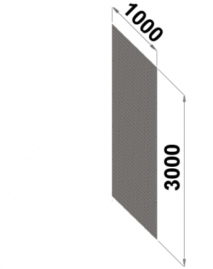 Perforerad ryggplåt 3000x1000