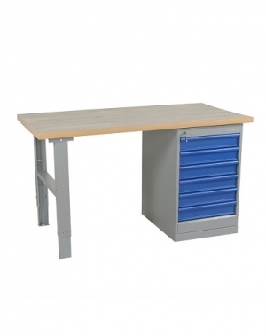 Worktable w. draw. 6 draw. 2000x800 board