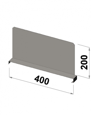 Shelf divider 400x200 zn