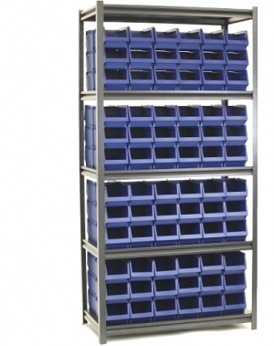 Boltless Shelving 1982x1000x500 with 144 Bins 250x148x130 PPS