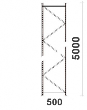 Hyllgavel 5000x500 mm MAXI