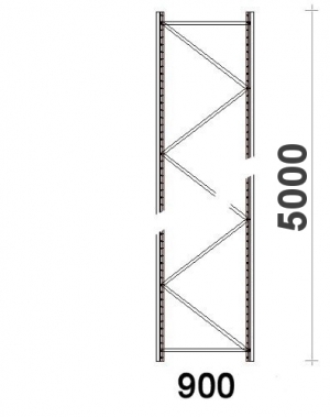 Hyllgavel 5000x900 mm MAXI