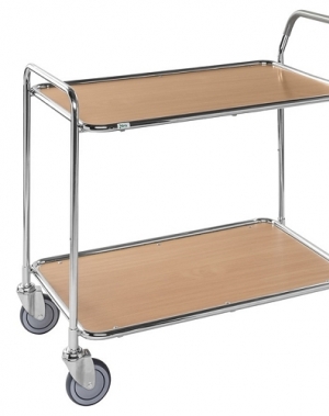 Service trolley with 2 shelves Beech 1020 x 555 x 965/150kg