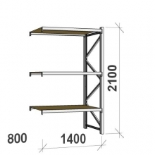 Extension bay 2100x1400x800 600kg/level,3 levels with chipboard