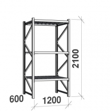 Maxi starter bay 2100x1200x600 600kg/level,3 levels with steel decks