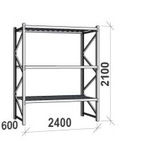 Maxi starter bay 2100x2400x600 300kg/level,3 levels with steel decks