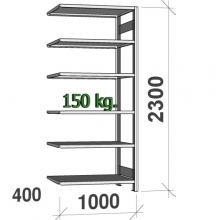 Följesektion 2300x1000x400 begagnade, 6 hyllor