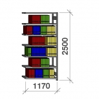 Extension bay 2500x1170x300 200kg/shelf,7 shelves