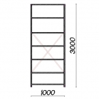 Starter bay 3000x1000x800 200kg/shelf,7 shelves