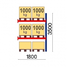 Add On bay 3500x1800 1000kg/pallet,6 EUR pallets OPTIMA