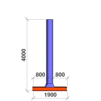 T-pelare 4000x2x800 HEAVY