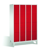 4-tier locker, 16 doors, 1850x1190x500 mm