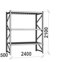 Maxi starter bay 2100x2400x500 300kg/level,3 levels with steel decks