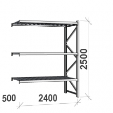 Maxi extension bay 2500x2400x500 300kg/level,3 levels with steel decks