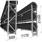 Tyre racking for a 40-foot container/288 tyres